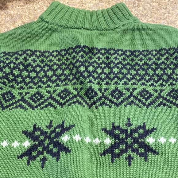 Gymboree Kids Pullover Partial Zip Sweater Green Blue 3 - Picture 11 of 13